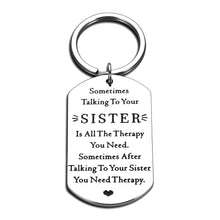 将图片加载到图库查看器,Funny Sister Keychain Gifts for Sister Brother from Sisters Birthday Christmas Valentine Graduation Mothers Day Gifts for Big Little Soul Sister Siblings Best Friends BFF Besties