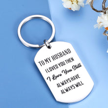 将图片加载到图库查看器,to My Husband Keychain Gift for New Husband Hubby Groom Fiance Men Male Boyfriend I Love You Christmas Wedding Birthday Valentines Day Anniversary Engagement Jewelry for Him from Wife Girlfriend
