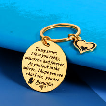 将图片加载到图库查看器,Sister Christmas Gifts from Sister Brother Valentines Day Birthday Wedding Keychain Gift for Big Little Soul Sister Teen Girls Best Friends BFF Besties Bride Bridesmaid Women Female Friends Her