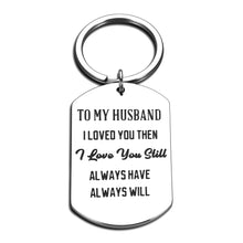 将图片加载到图库查看器,to My Husband Keychain Gift for New Husband Hubby Groom Fiance Men Male Boyfriend I Love You Christmas Wedding Birthday Valentines Day Anniversary Engagement Jewelry for Him from Wife Girlfriend
