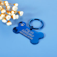 将图片加载到图库查看器,Funny Dog Cat Tag for Small Big Large Dogs Engraved Personalized Custom Dog Collar ID Name Tag for Pet Cats Dogs Kitten Kitty New Puppy Fur Pups Doggy Moggy Puss Stainless Steel