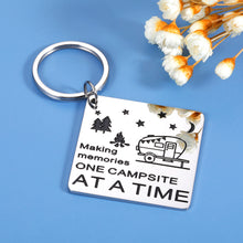 将图片加载到图库查看器,RV Decor Camping Camper Accessories Gift for Travel Trailers Inside Retirement Gifts for Women Men Coworkers Colleagues Motorhome Decorations Happy Camper Keychain for RV Owner Campers Glamping