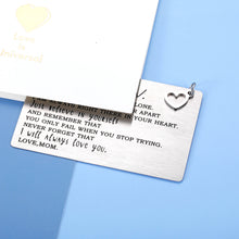 将图片加载到图库查看器,Inspirational Gifts Mom to Son Wallet Insert Card Graduation Birthday Christmas Valentine's Day Sweet 16 18 21 Gifts for Sons Step Son Teen Boys Teenagers Kids Him from Mom Dad Mother Father