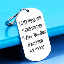 将图片加载到图库查看器,to My Husband Keychain Gift for New Husband Hubby Groom Fiance Men Male Boyfriend I Love You Christmas Wedding Birthday Valentines Day Anniversary Engagement Jewelry for Him from Wife Girlfriend