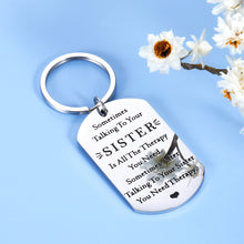 将图片加载到图库查看器,Funny Sister Keychain Gifts for Sister Brother from Sisters Birthday Christmas Valentine Graduation Mothers Day Gifts for Big Little Soul Sister Siblings Best Friends BFF Besties