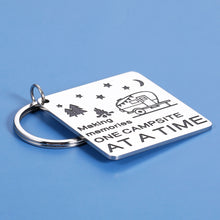 将图片加载到图库查看器,RV Decor Camping Camper Accessories Gift for Travel Trailers Inside Retirement Gifts for Women Men Coworkers Colleagues Motorhome Decorations Happy Camper Keychain for RV Owner Campers Glamping