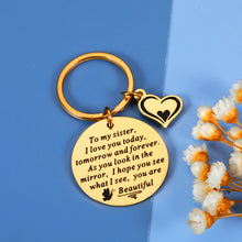 将图片加载到图库查看器,Sister Christmas Gifts from Sister Brother Valentines Day Birthday Wedding Keychain Gift for Big Little Soul Sister Teen Girls Best Friends BFF Besties Bride Bridesmaid Women Female Friends Her