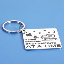 将图片加载到图库查看器,RV Decor Camping Camper Accessories Gift for Travel Trailers Inside Retirement Gifts for Women Men Coworkers Colleagues Motorhome Decorations Happy Camper Keychain for RV Owner Campers Glamping