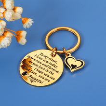 将图片加载到图库查看器,Sister Christmas Gifts from Sister Brother Valentines Day Birthday Wedding Keychain Gift for Big Little Soul Sister Teen Girls Best Friends BFF Besties Bride Bridesmaid Women Female Friends Her
