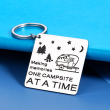 将图片加载到图库查看器,RV Decor Camping Camper Accessories Gift for Travel Trailers Inside Retirement Gifts for Women Men Coworkers Colleagues Motorhome Decorations Happy Camper Keychain for RV Owner Campers Glamping