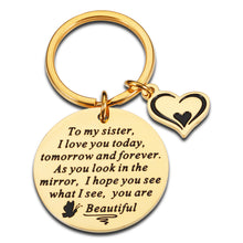 将图片加载到图库查看器,Sister Christmas Gifts from Sister Brother Valentines Day Birthday Wedding Keychain Gift for Big Little Soul Sister Teen Girls Best Friends BFF Besties Bride Bridesmaid Women Female Friends Her