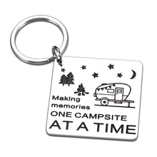 将图片加载到图库查看器,RV Decor Camping Camper Accessories Gift for Travel Trailers Inside Retirement Gifts for Women Men Coworkers Colleagues Motorhome Decorations Happy Camper Keychain for RV Owner Campers Glamping
