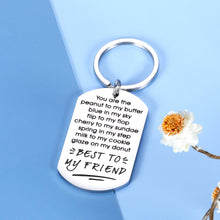 将图片加载到图库查看器，Best Friend Keychain Gifts for Besties BFF Women Men Male Female Friends Colleagues Coworker Classmate Roommate Soul Sister Brother Valentine Christmas Birthday Graduation Friendship Jewelry Gift
