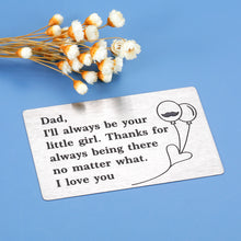 将图片加载到图库查看器，Dad Wallet Insert Card Sentimental Fathers&#39; Day Birthday Christmas Valentine&#39;s Day Gifts for Dad Daddy Papa Father of The Bride Fathers I Love You Dad Present from Daughter Kids Girls
