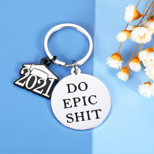 将图片加载到图库查看器，2021 Graduation Keychain Gift for Class of 2021 Senior 2021 Inspirational Grad Gifts for Daughter Son Teen Girls Boys Best Friend Besties BFF Brother Sister Women Men High School College Students
